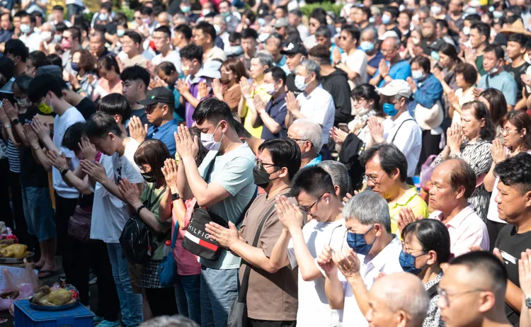 葉家子孫祭祖。桃園市府提供