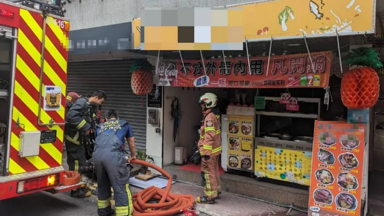 火勢波及一樓店家。翻攝畫面
