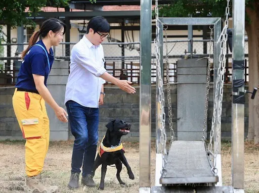 國際搜救犬日!陳其邁慰勉消防局搜救犬隊 致敬並讚許專業救災表現