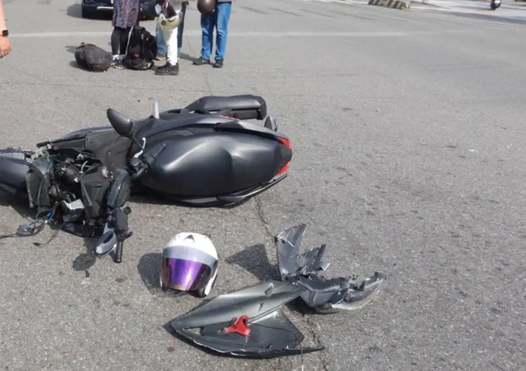 楊男機車。民眾提供