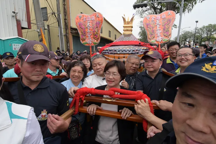 彰化縣長王惠美接駕。縣府提供