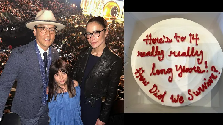 吳彥祖和Lisa S.結婚14年，和女兒一家三口幸福美滿。翻攝thelisa_s IG、thatdanielwu IG