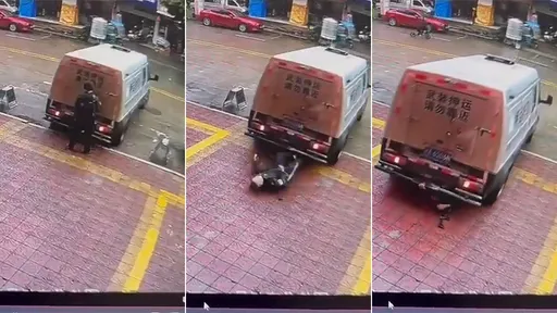 傻眼影片|運鈔車與運鈔員「相互無視」 他被撞倒捲車底重傷