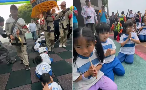 彰化這家幼兒園超幸運!大甲媽祖每年都來 上百幼童興奮鑽轎底
