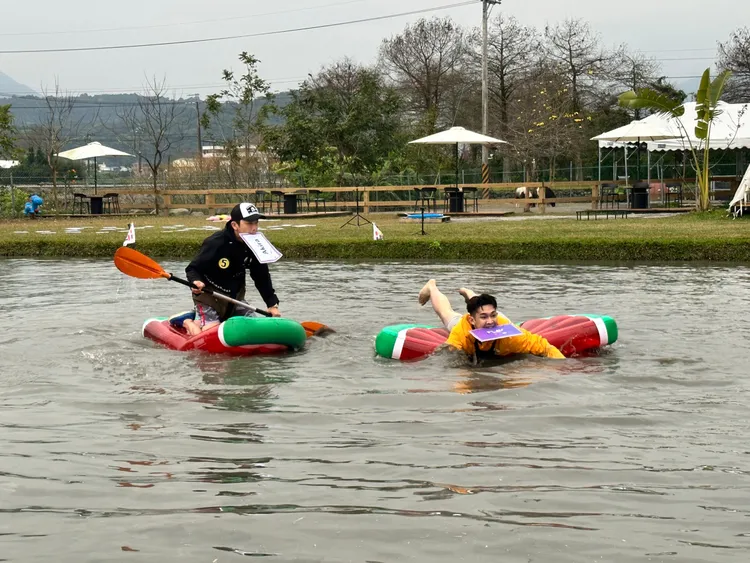 Energy池塘滑水，戰鬥力十足。三立提供