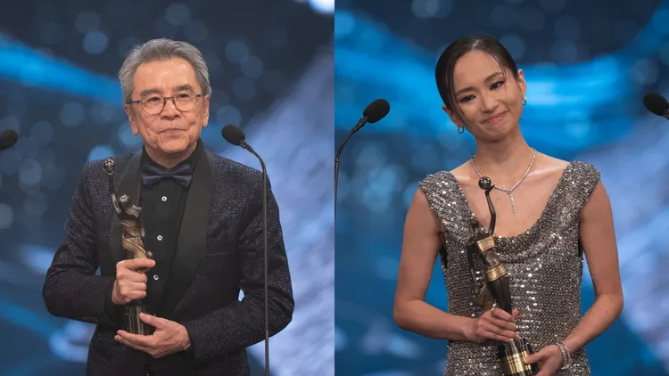 姜大衛、梁雍婷以《白日之下》拿下最佳男女配角。翻攝香港電影金像獎臉書