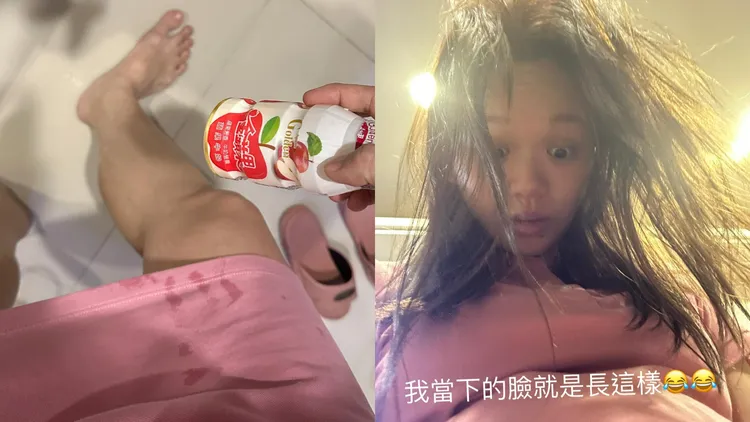 陳彥婷走在路上「腿一直流水」，害她以為是羊水提前破了。翻攝《@thetiffanychen》IG