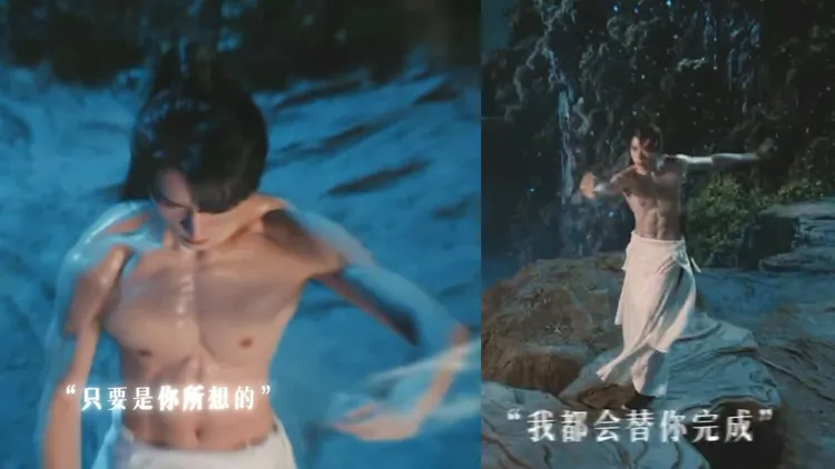 龔俊大秀肌肉。翻攝龔俊工作室微博