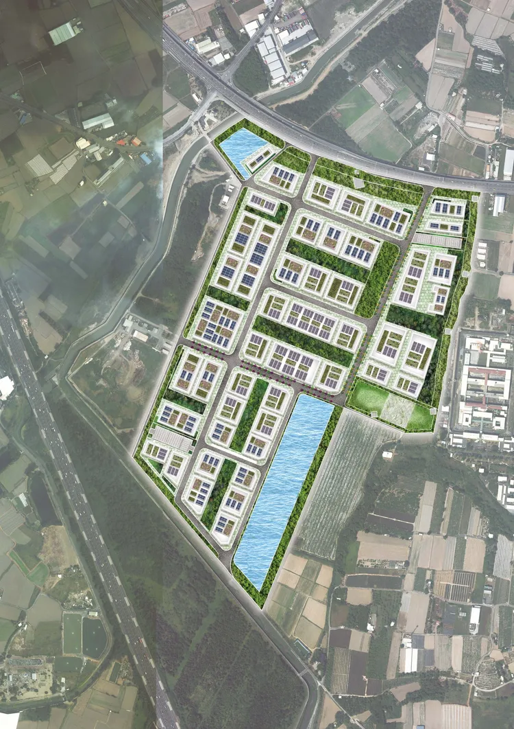 綠能產業園區開發後模擬圖。經發局提供