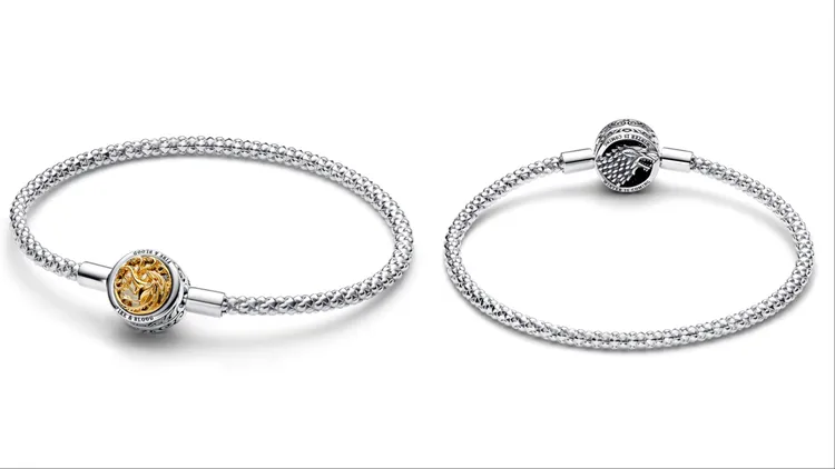 《冰與火之歌：權力遊戲》家族封蠟金釦粒紋手鍊，3980元。品牌提供