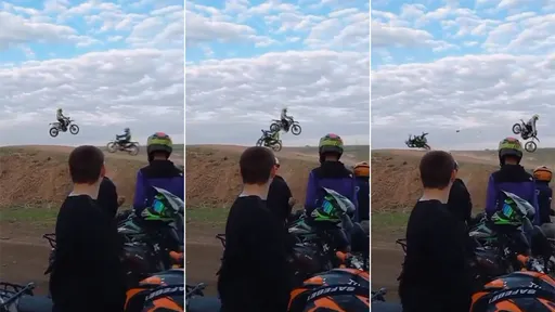 驚悚影片|摩托車飛天「輪胎撞頭」重擊對向騎士 他自己也重傷