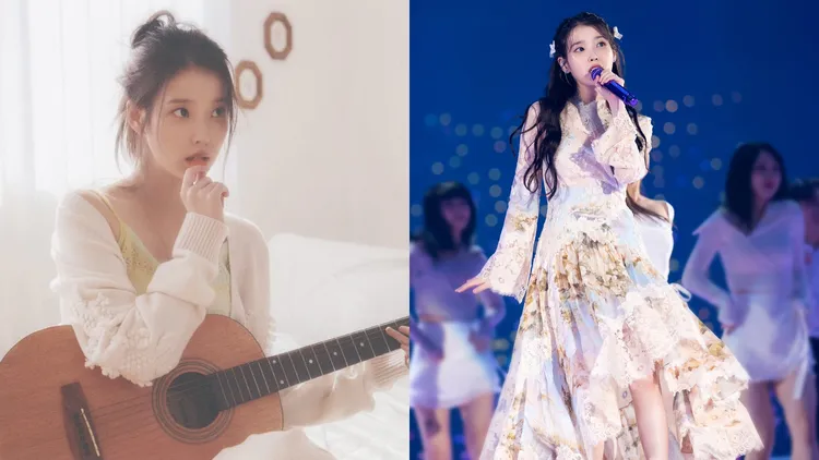 IU自彈自唱創作許多歌曲，能歌善舞多才多藝。翻攝naver、EDAM娛樂