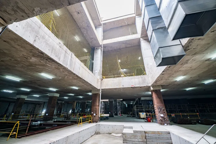 桃園捷運綠線G07車站工地。桃園市府提供