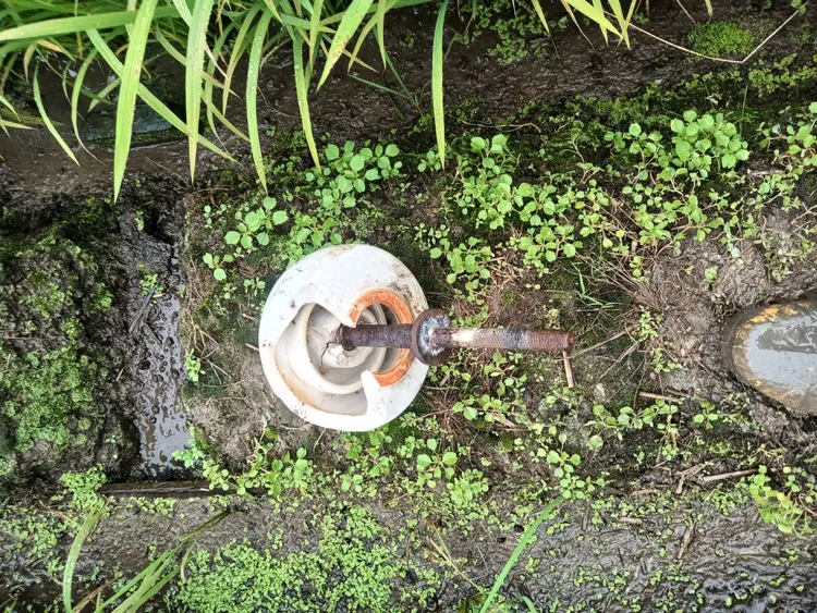 受損的裝腳礙子。台電桃園區營業處提供