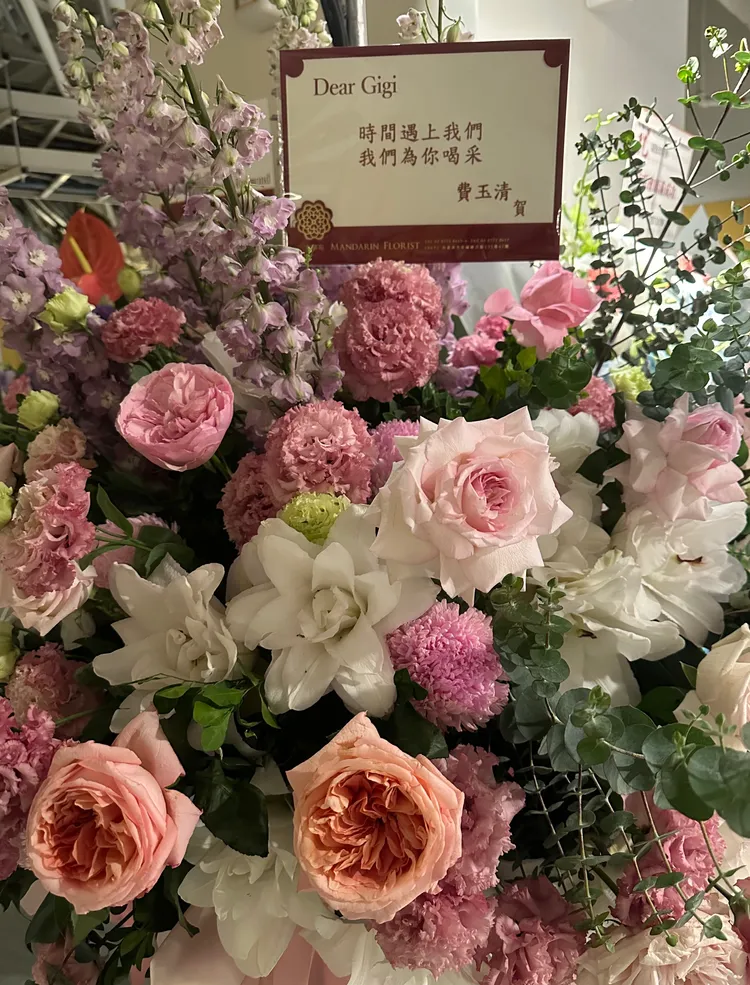 費玉清的花籃。林丞偉攝