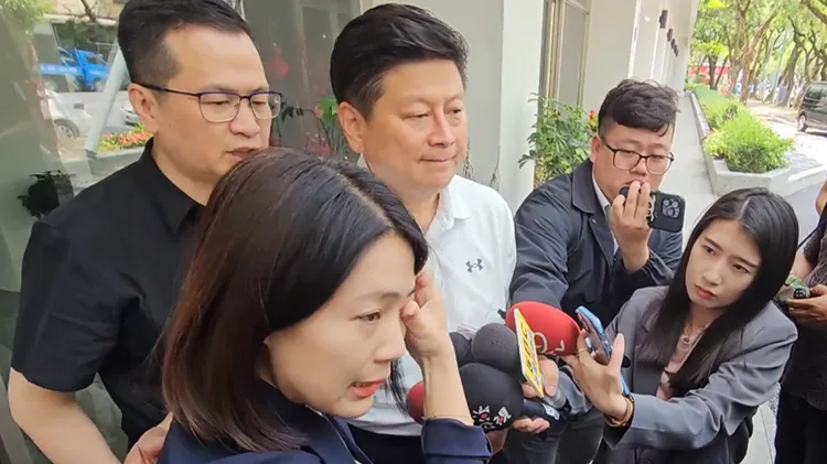 徐巧芯淚訴，她真的沒有涉入洗錢案。讀者提供