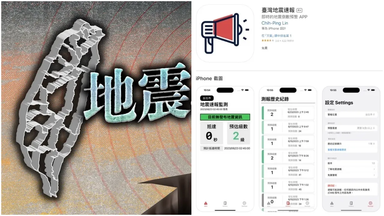 高中生林子祐開發「台灣地震速報」App，已破百萬用戶。