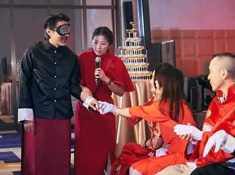 馮德倫在舒淇慶生趴上玩遊戲超配合。翻攝馮德倫IG