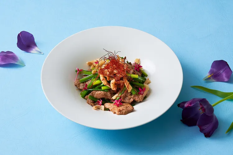 蝦干韭菜花牛肉。業者提供