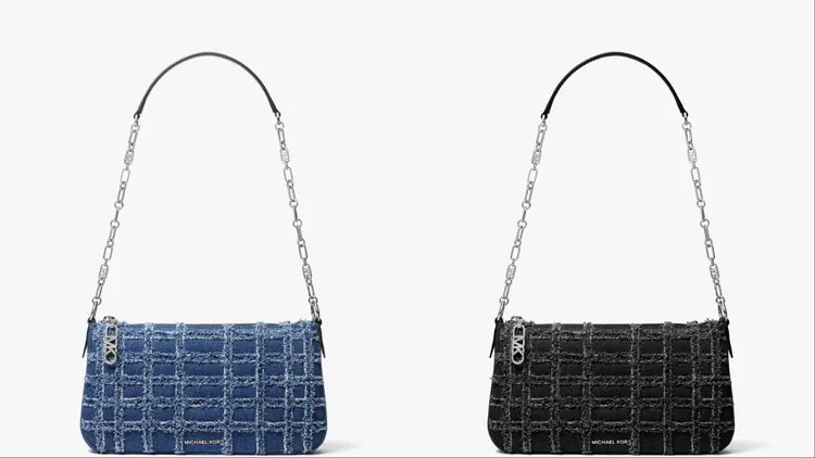 MICHAEL KORS EMPIRE丹寧鍊帶包，各1萬1300元。品牌提供