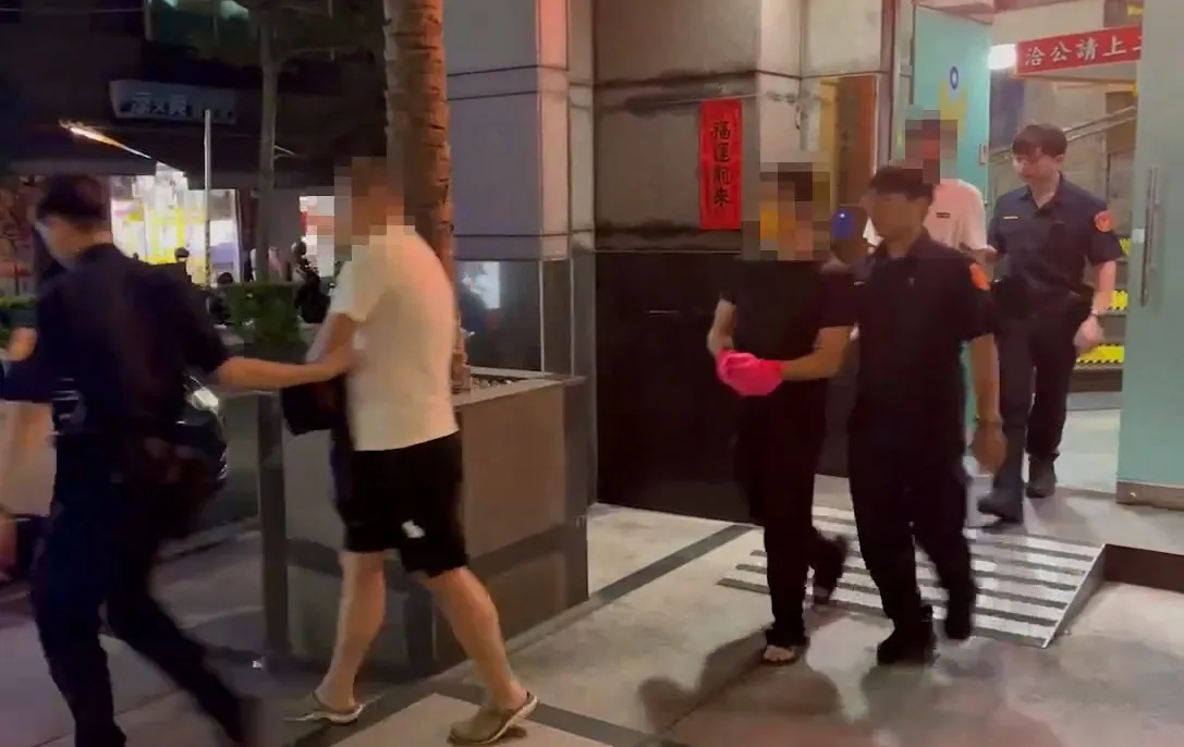 賴男等人遭送辦。翻攝畫面