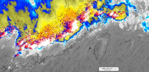 彭啟明:「1千公里閃電列車」今夜接近台灣