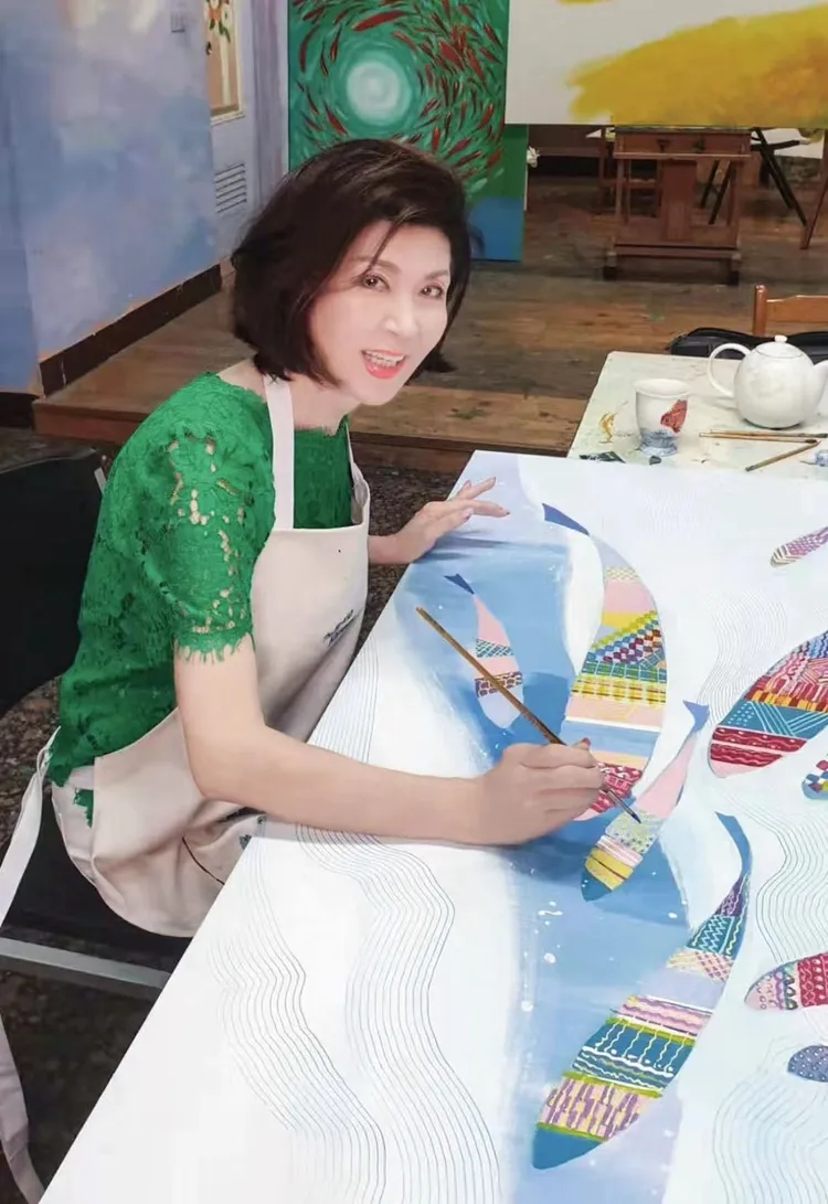 白嘉莉回台4年，長期住飯店，也日以繼夜地畫了4年。白嘉莉提供