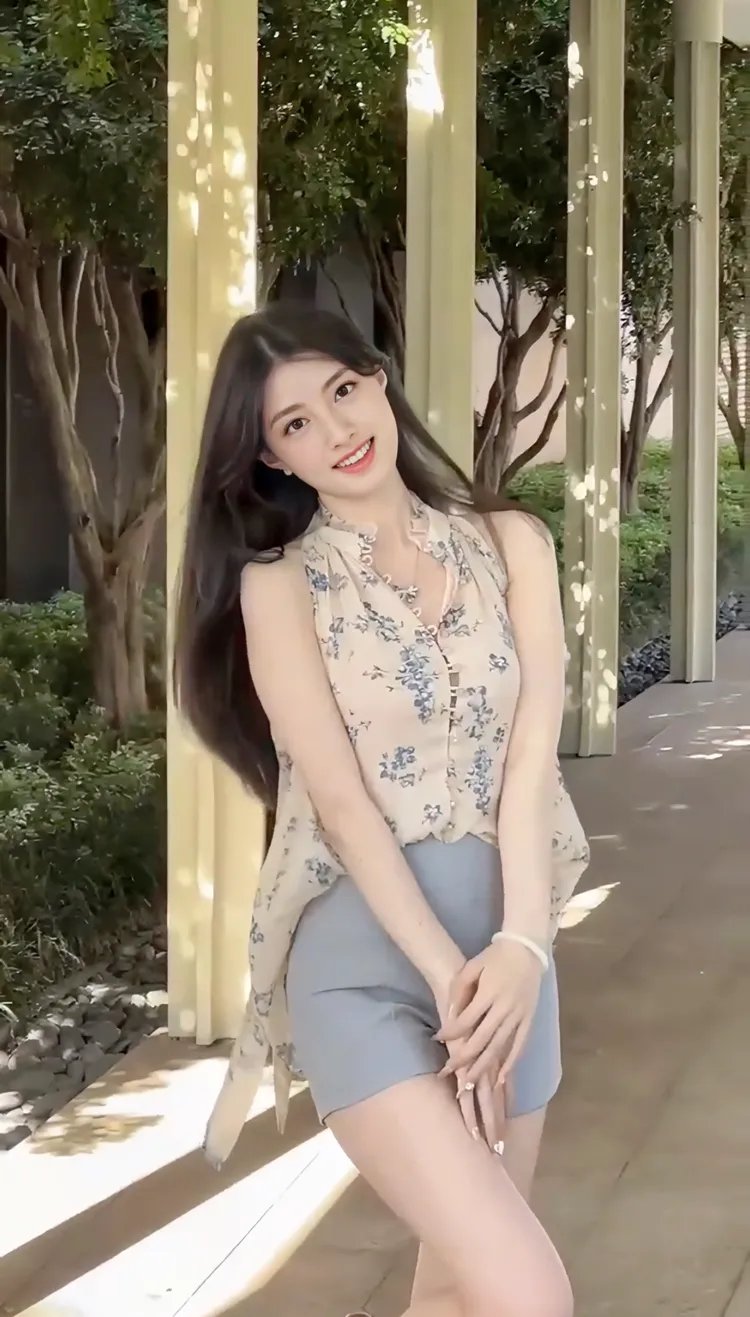 靜靜是個文靜、清純型的女孩。