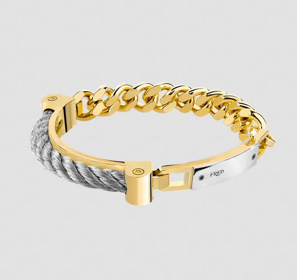  Force 10系列Winch手鍊，18K黃金及精鋼。品牌提供