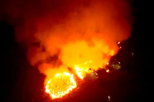 新豐掩埋場晚間大火！濃煙四處飄散　下風處民眾做好防護