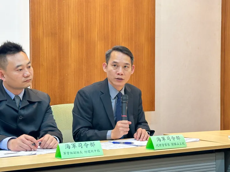 海軍司令部代理督察長劉勝山。潘袁詩羽攝