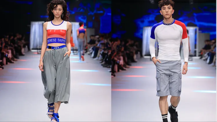 「JAMIE WEI HUANG」以國旗配色作為設計主軸。臺北時裝周提供