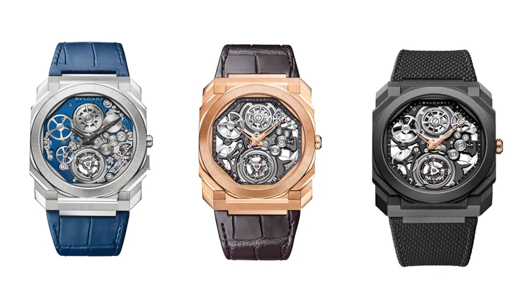 寶格麗Octo Finissimo Tourbillon陀飛輪腕錶。品牌提供