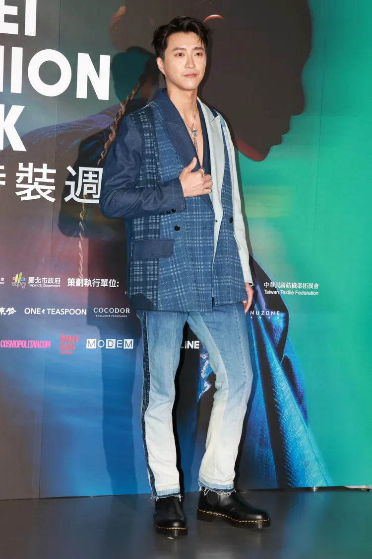 江宏傑今日以一身牛仔造型亮相台北時裝周。莊宗達攝