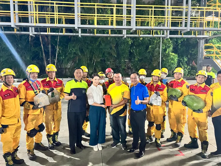 新竹市義消榮獲全國義消體技能交流活動亞軍。新竹市府提供