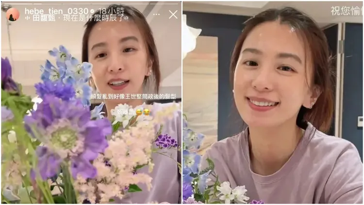 田馥甄自嘲「頭髮亂到像王世堅」。翻攝田馥甄IG