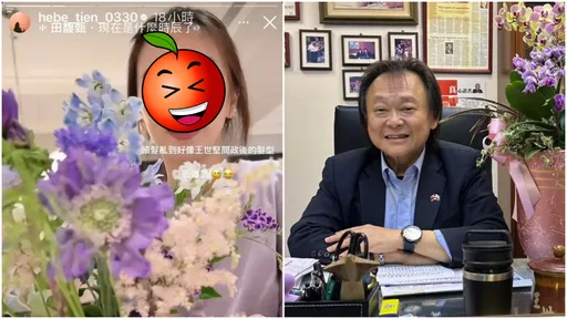 田馥甄自嘲「头发乱到像王世坚」　王世坚PO照回敬：甄仙气！