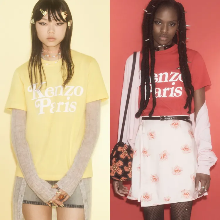 KENZO x VERDY「COLORS」系列短袖上衣檸檬黃、罌粟紅，各8800元。品牌提供