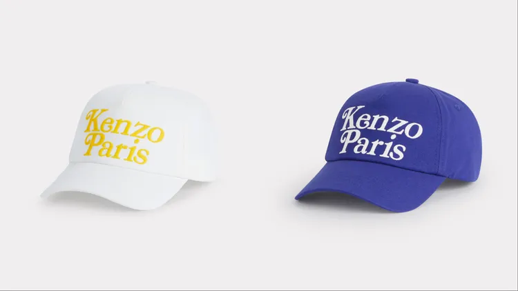 KENZO x VERDY「COLORS」系列棒球帽奶油白、深海藍，各6800元。品牌提供