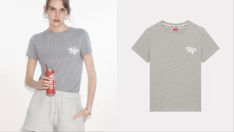 KENZO x VERDY「COLORS」系列銀灰色短袖上衣，8800元。品牌提供