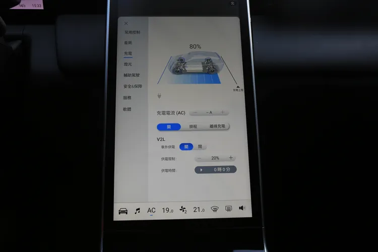 除了提供維持、露營、寵物三種電量維持模式，也提供V2L外部供電功能。林浩昇攝