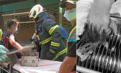 慎入!彰化26歲女手捲絞肉機「碎裂變形」 連同機具送醫