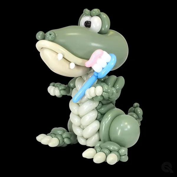 顏睿軍的冠軍作品「鱷魚」。翻攝自Qualatex比賽官網