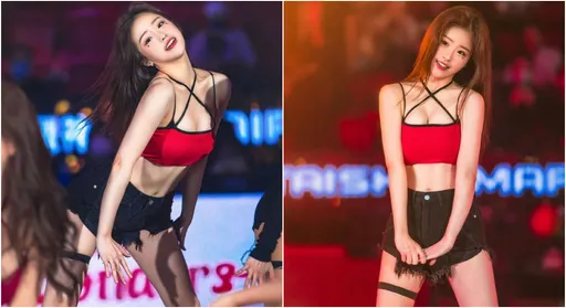 啦啦隊女神踩空　「沒有站起來」觀眾才驚覺出事了