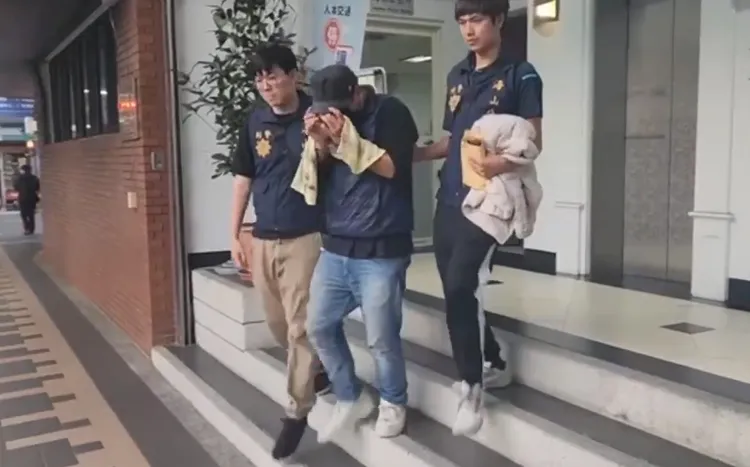 張男移送偵辦。翻攝畫面