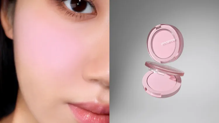 妝自然圓形腮紅#01寶寶粉。品牌提供