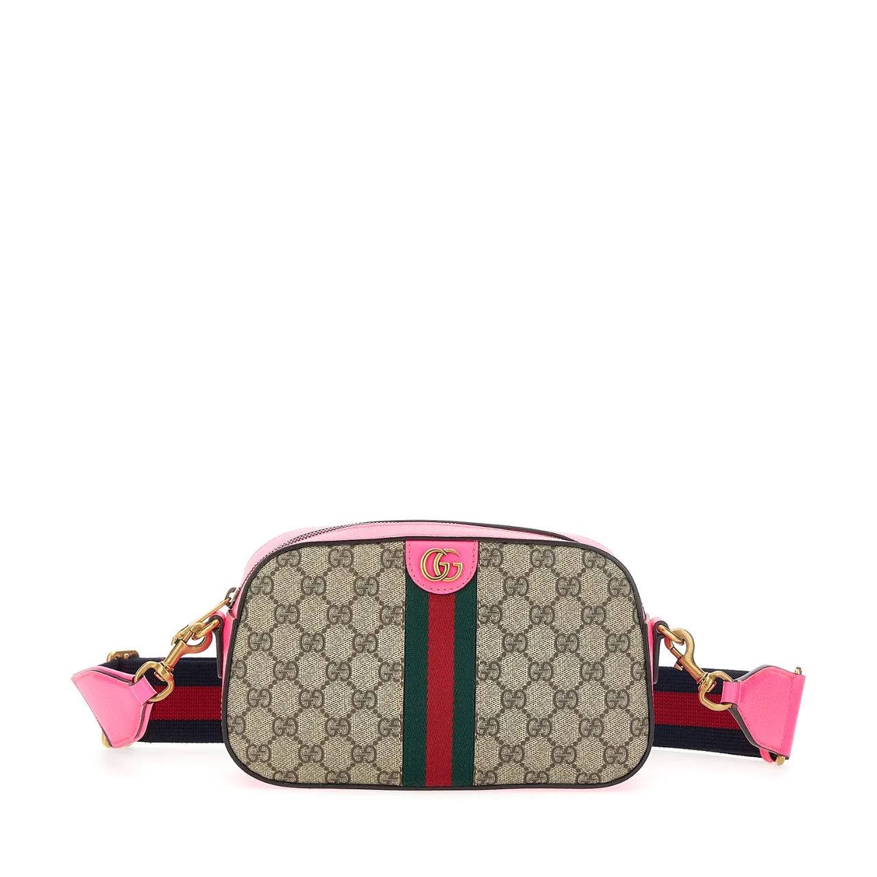 GUCCI螢光粉小型肩背袋,5萬300元。品牌提供