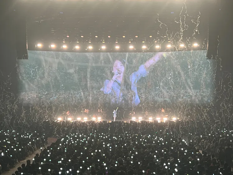 IU讚嘆台灣粉絲的應援聲。讀者提供