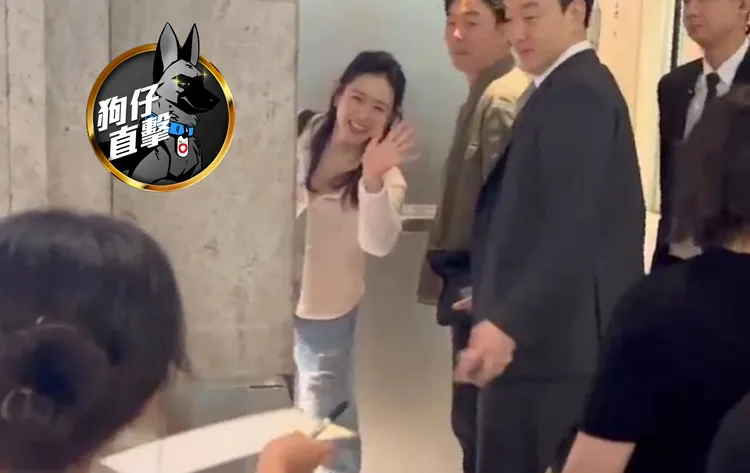 孫藝真現身台北101，沿路粉絲不斷打招呼。特勤中心攝