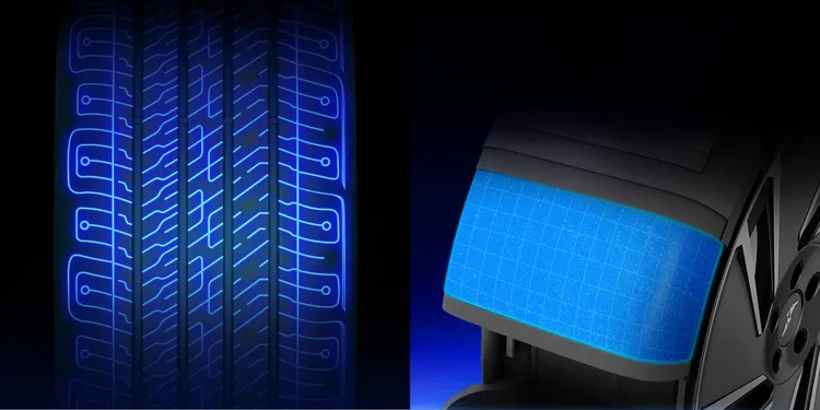 固特異ElectricDrive運用刀槽細胎面花紋及封閉式橫向溝槽設計，並全面覆蓋降噪減震層，降低車內噪音，使車內更安靜舒適。業者提供